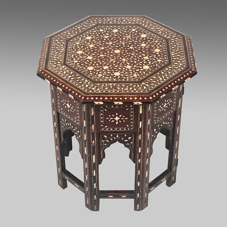 Late 19th century Anglo Indian inlaid table