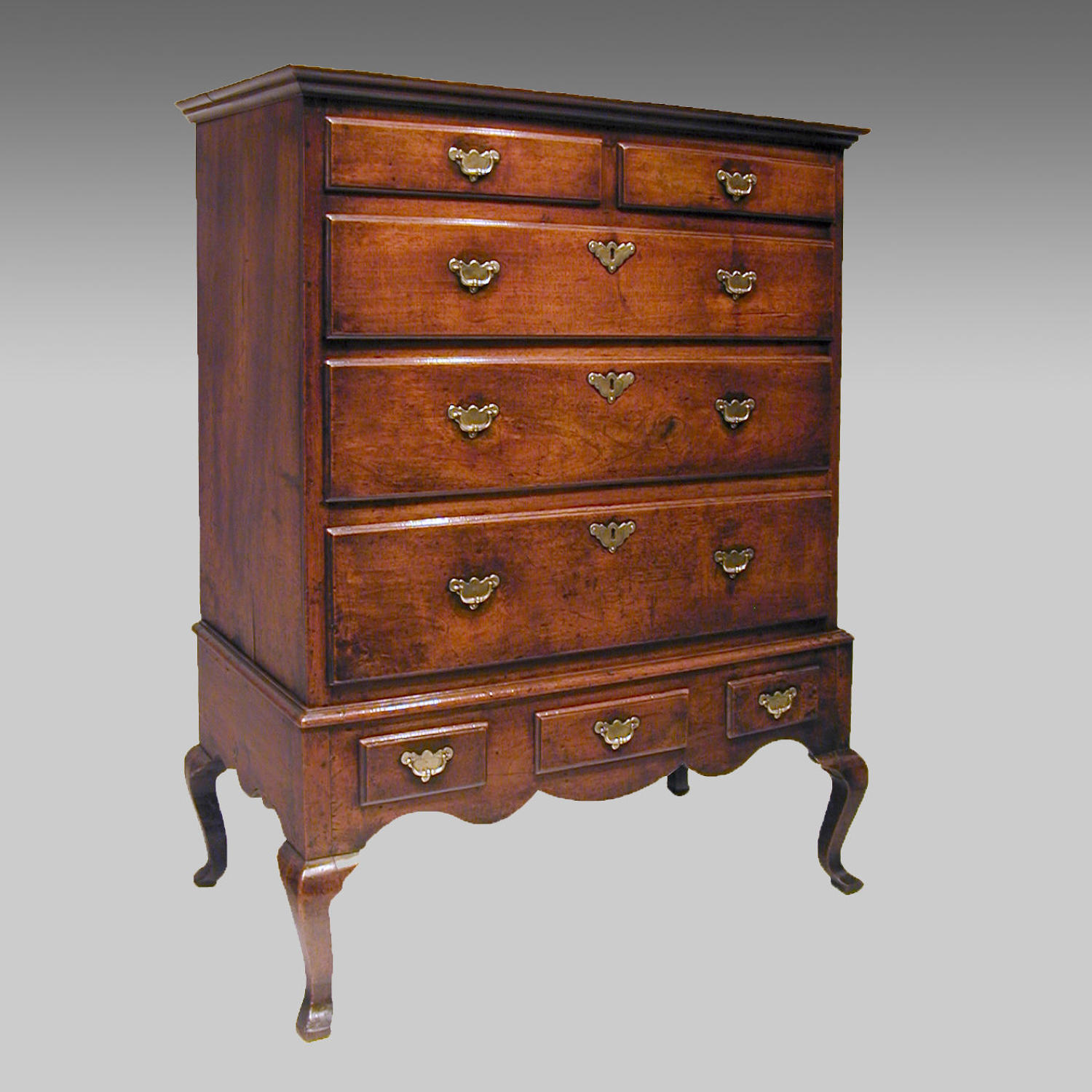 Early 18th century walnut chest on stand