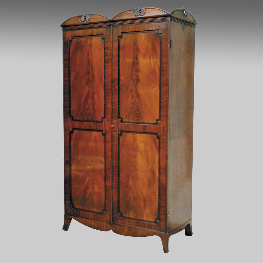 Georgian mahogany two door cupboard