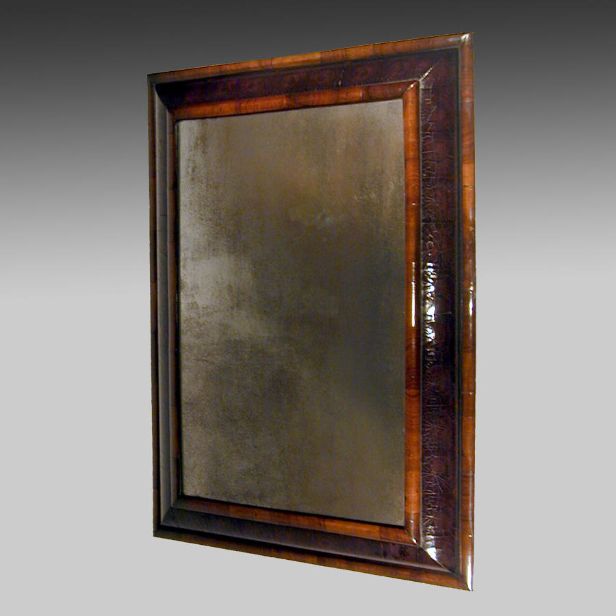 17th century laburnam veneered mirror frame