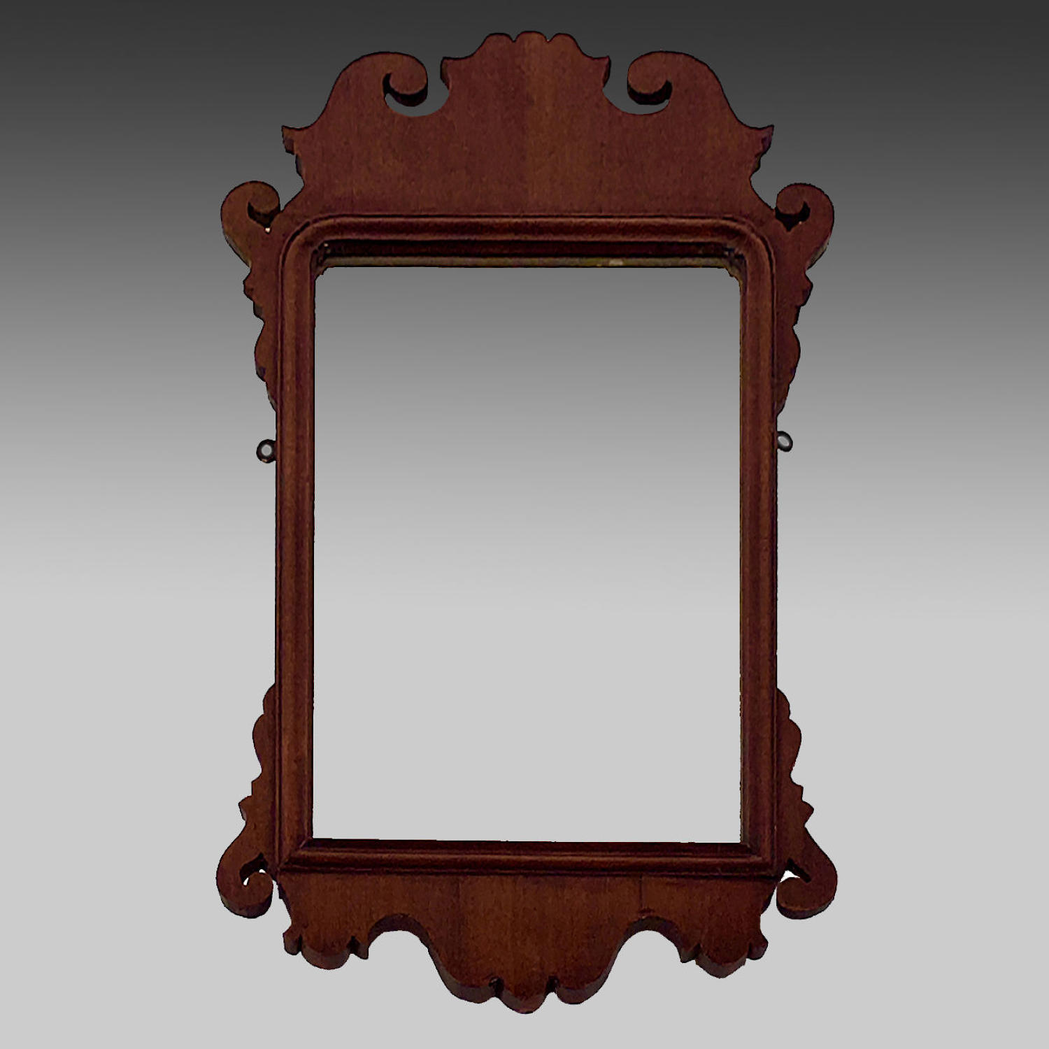 Georgian country Chippendale mahogany portrait mirror