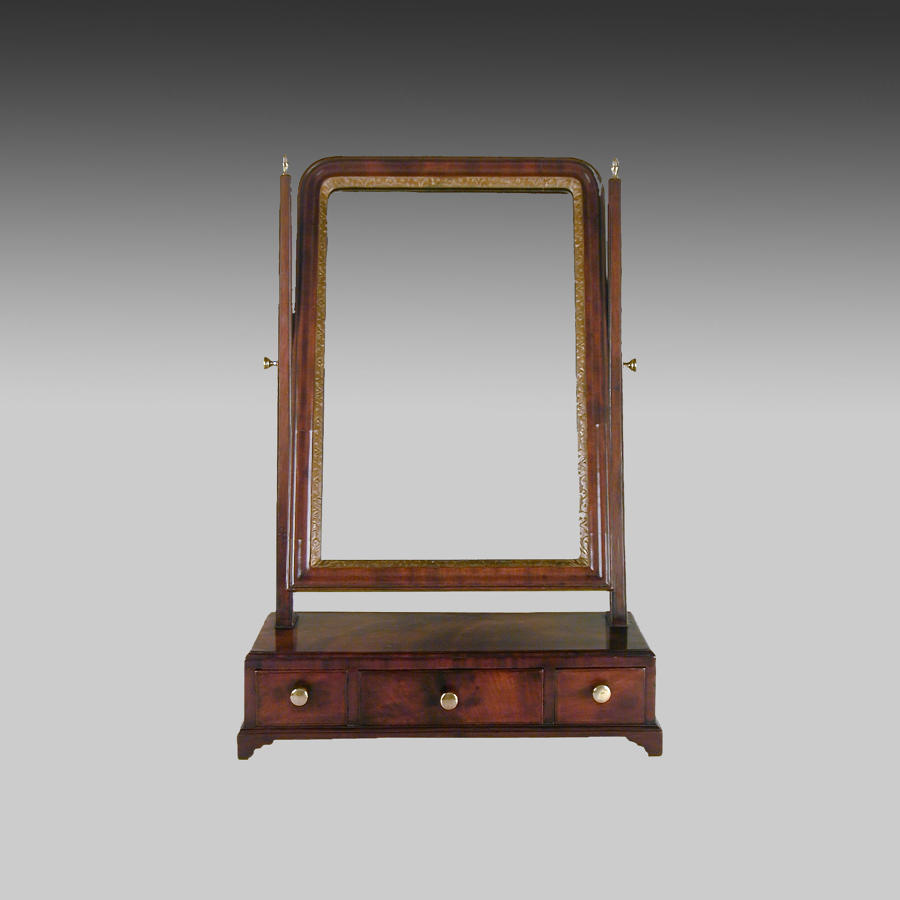 Georgian mahogany dressing mirror