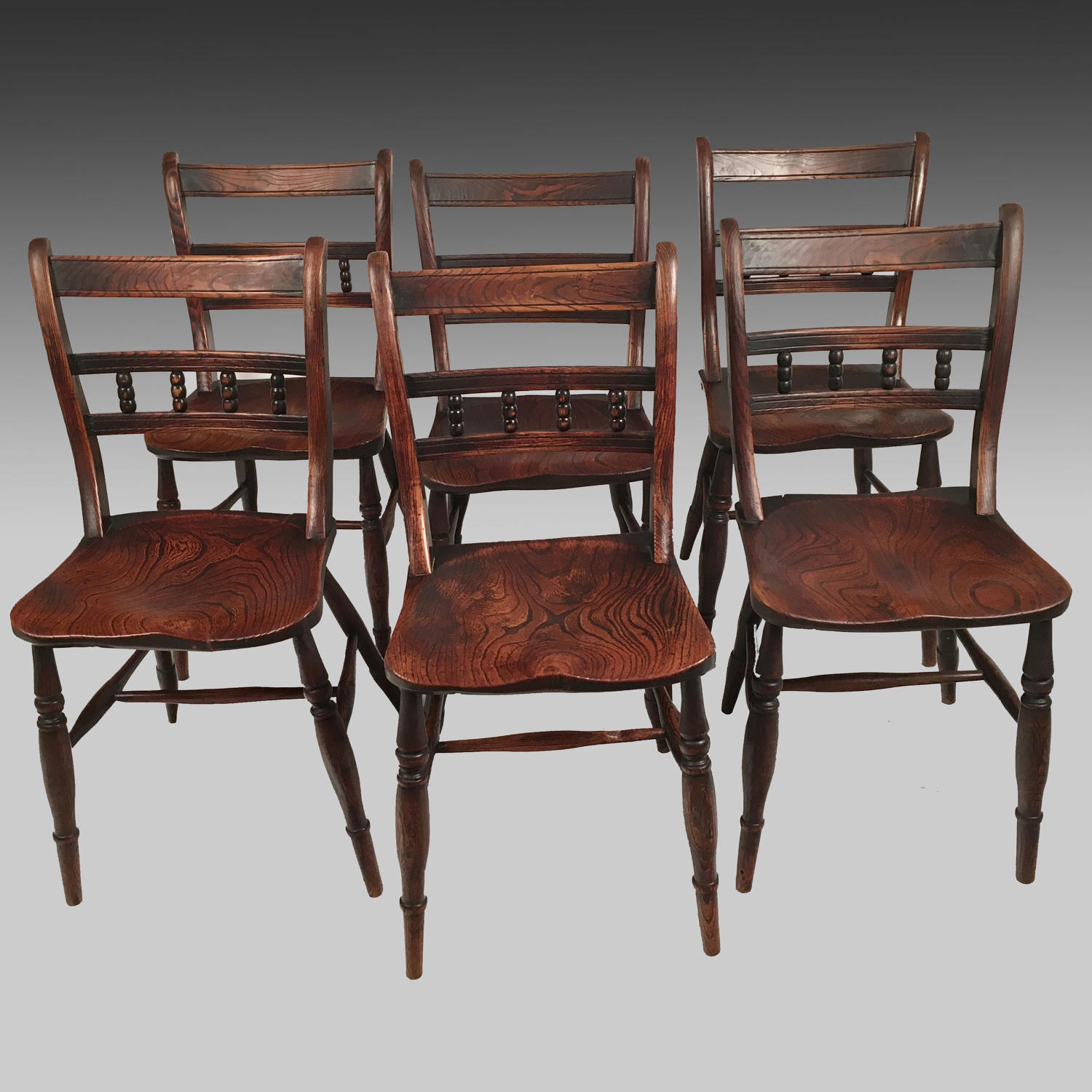 Set of nineteenth century Oxfordshire Windsor chairs