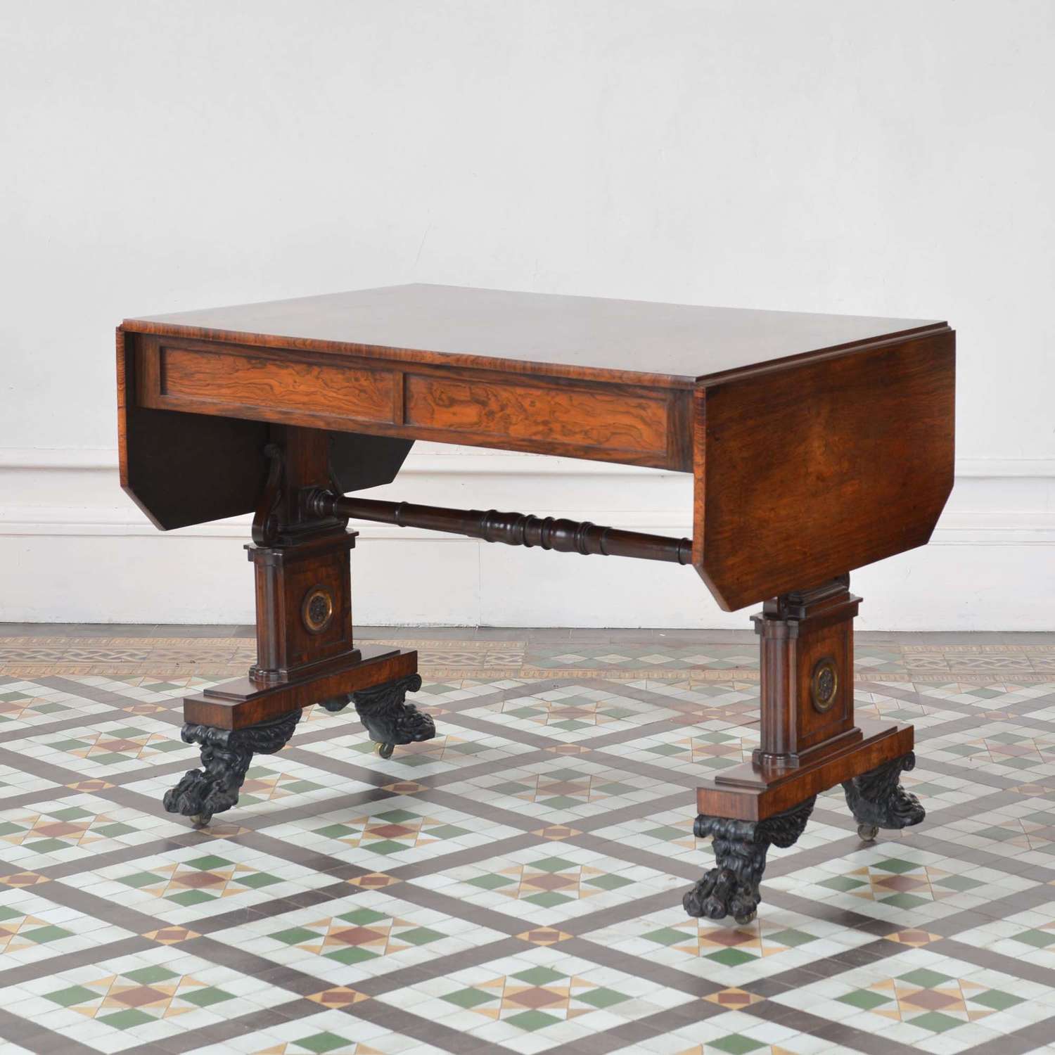 Regency rosewood sofa table, by William Wilkinson