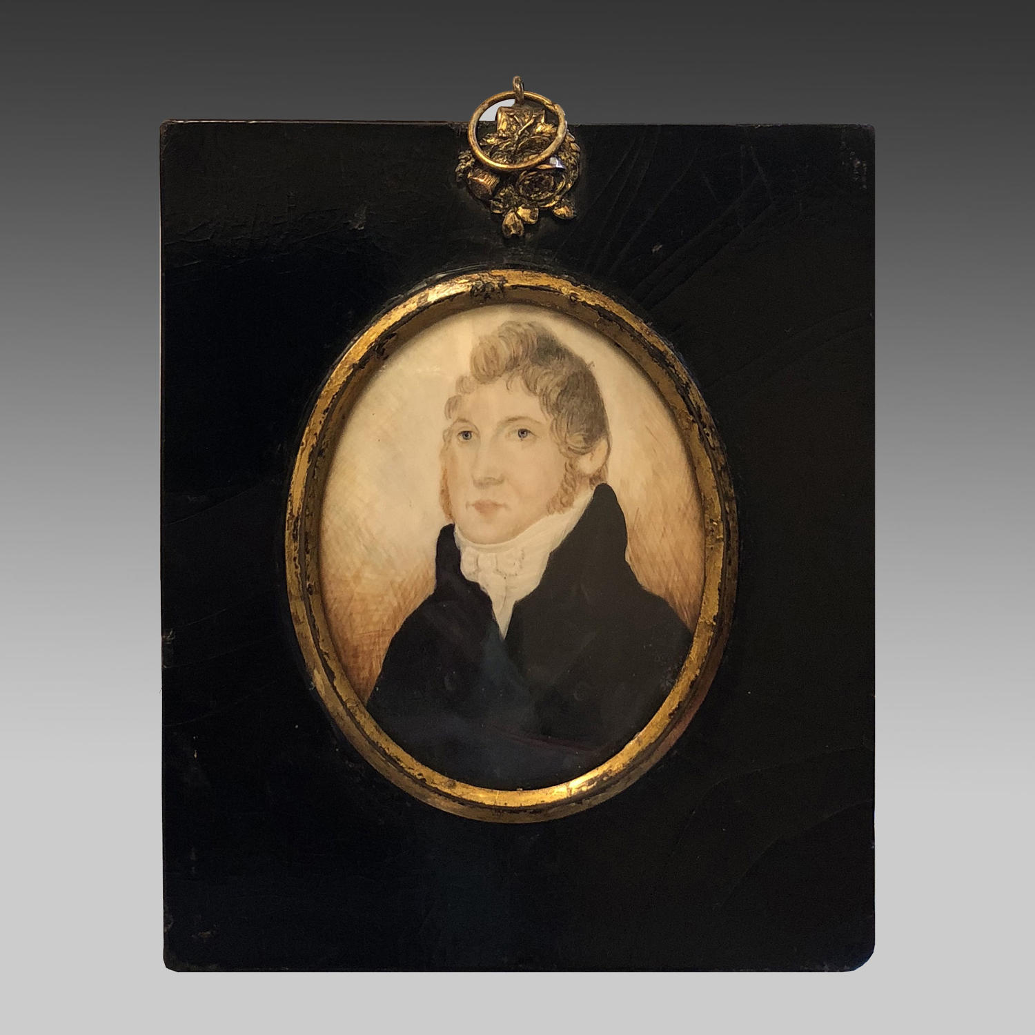 Regency miniature portrait of a gentleman