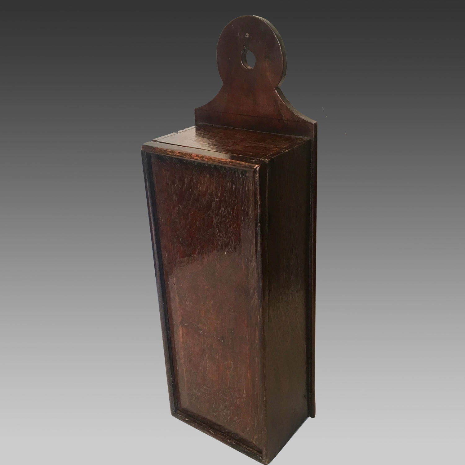 Georgian oak candle box