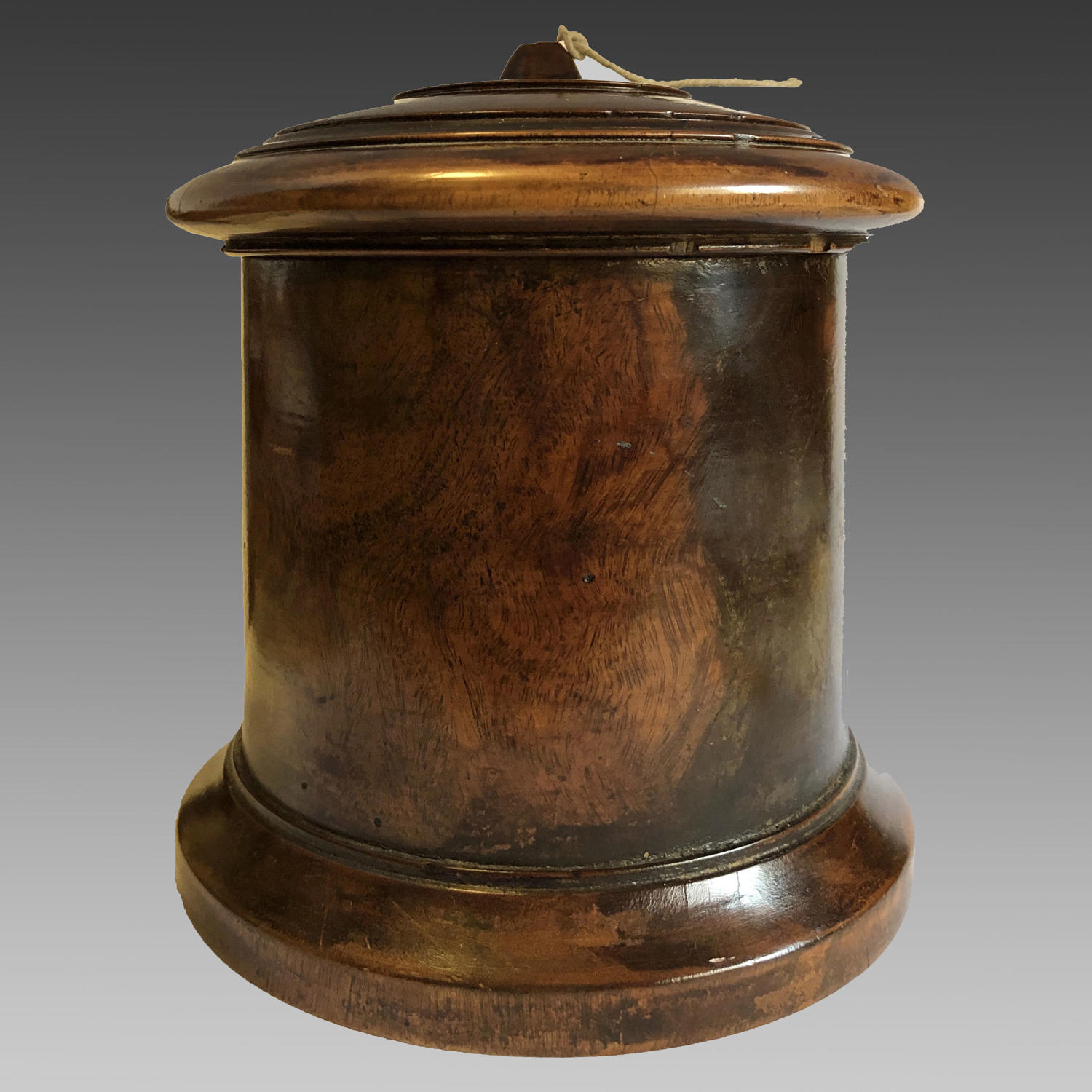 19th century lignum-vitae treen string box