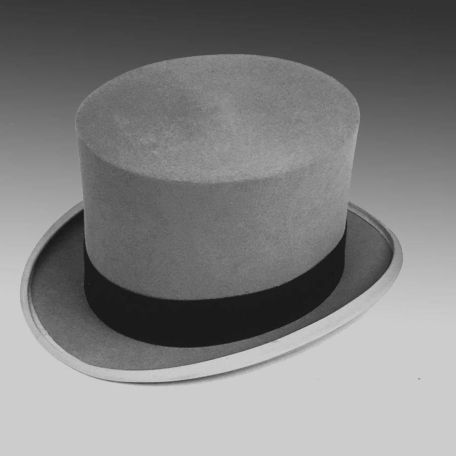 Vintage Ascot Grey top hat by Battersby & Co.