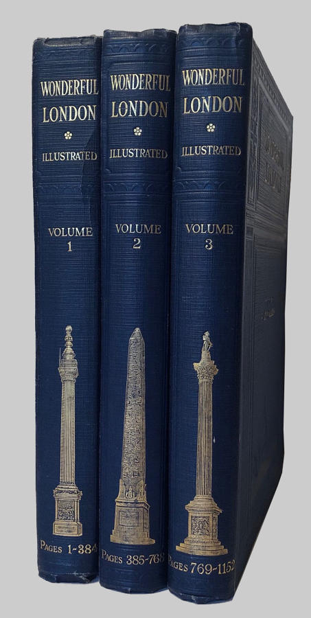 Three volumes of Wonderful London Illustrated
