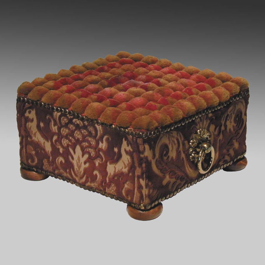 Antique Regency upholstered stool