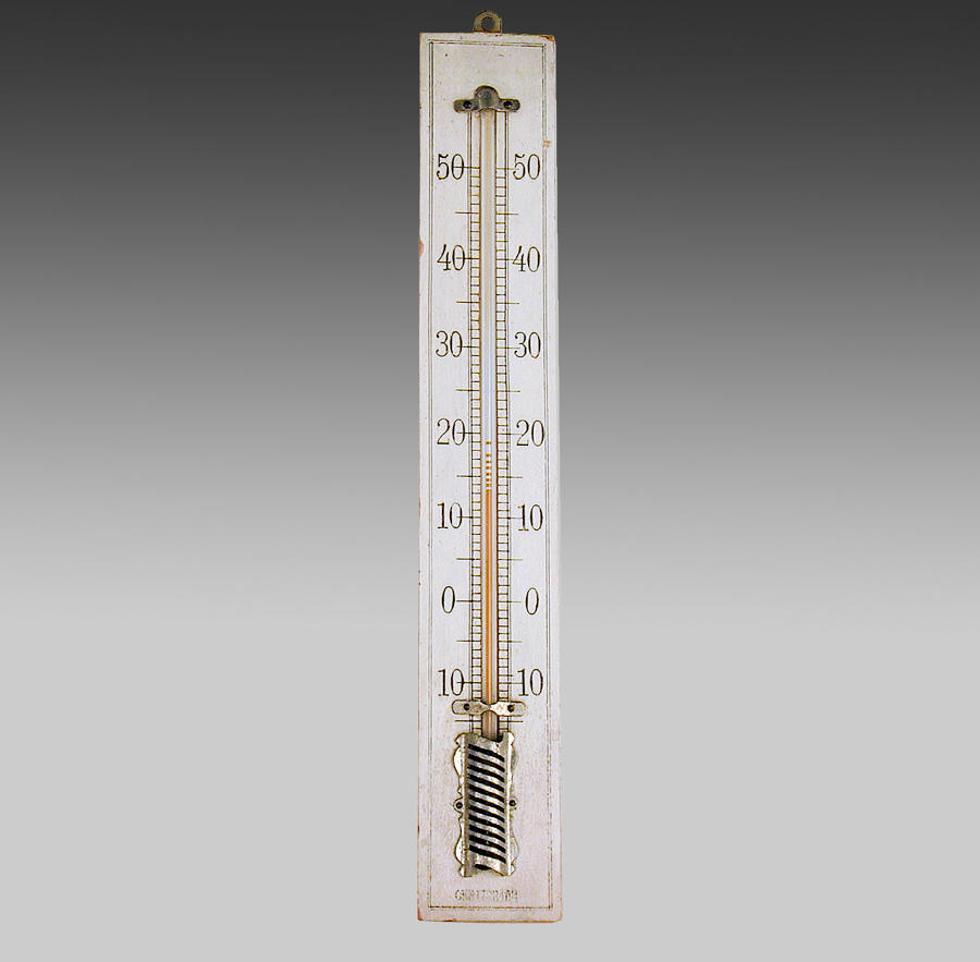 19th century French wall-hanging thermometer