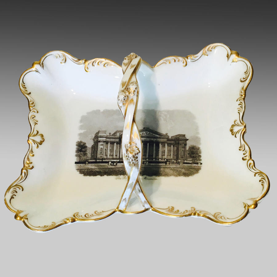 19th century continental porcelain bonbon dish