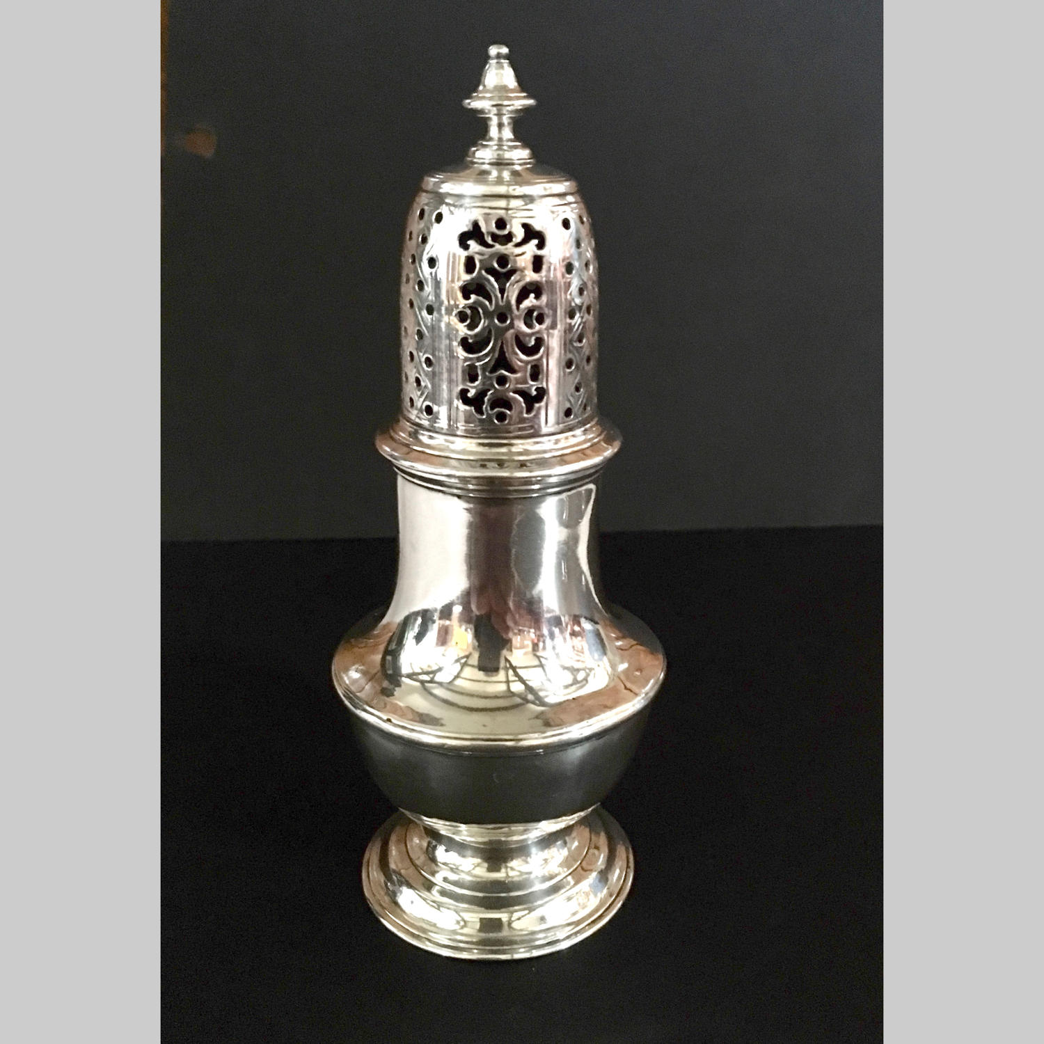 Antique, George 11 silver caster