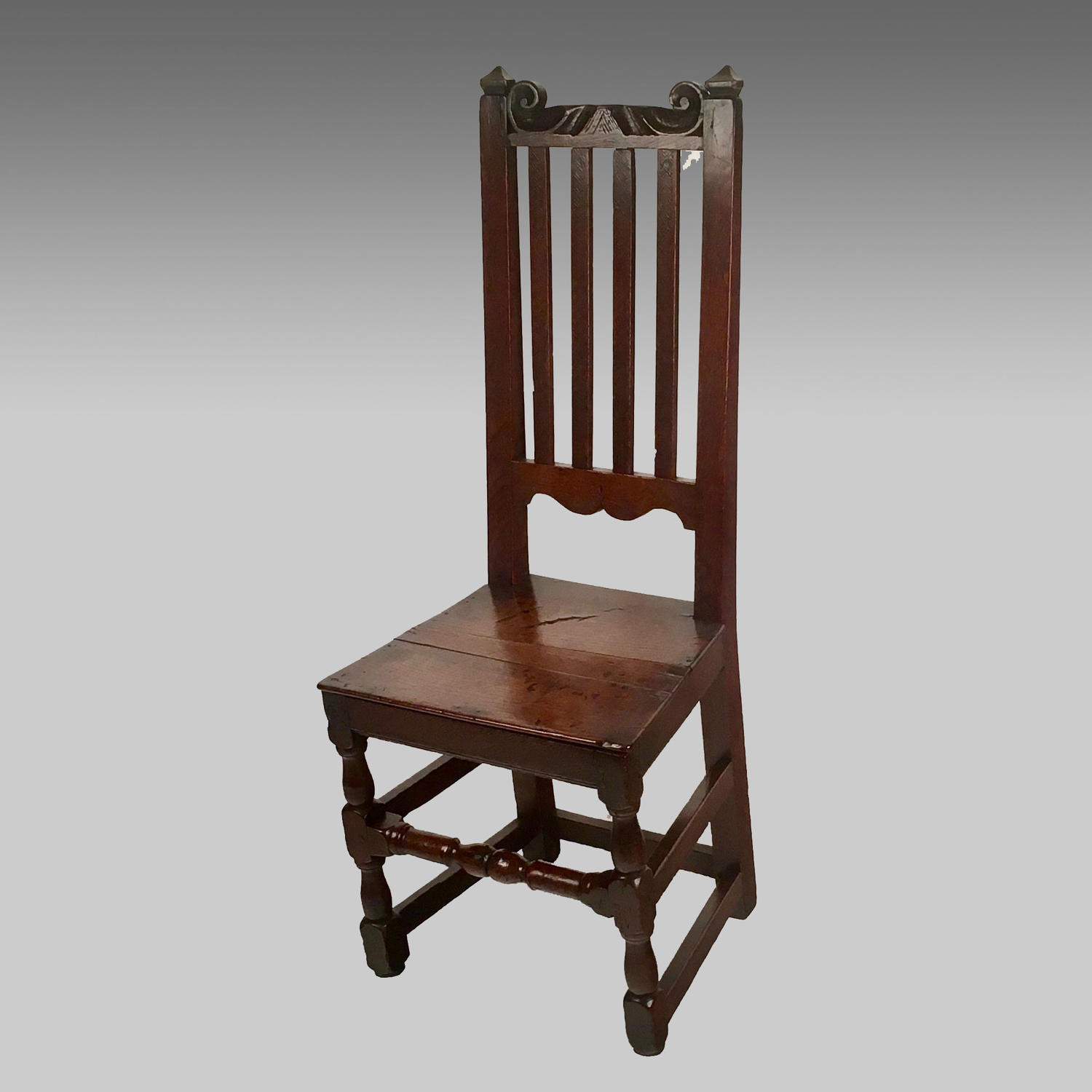 17th century, Charles 11 oak single chair