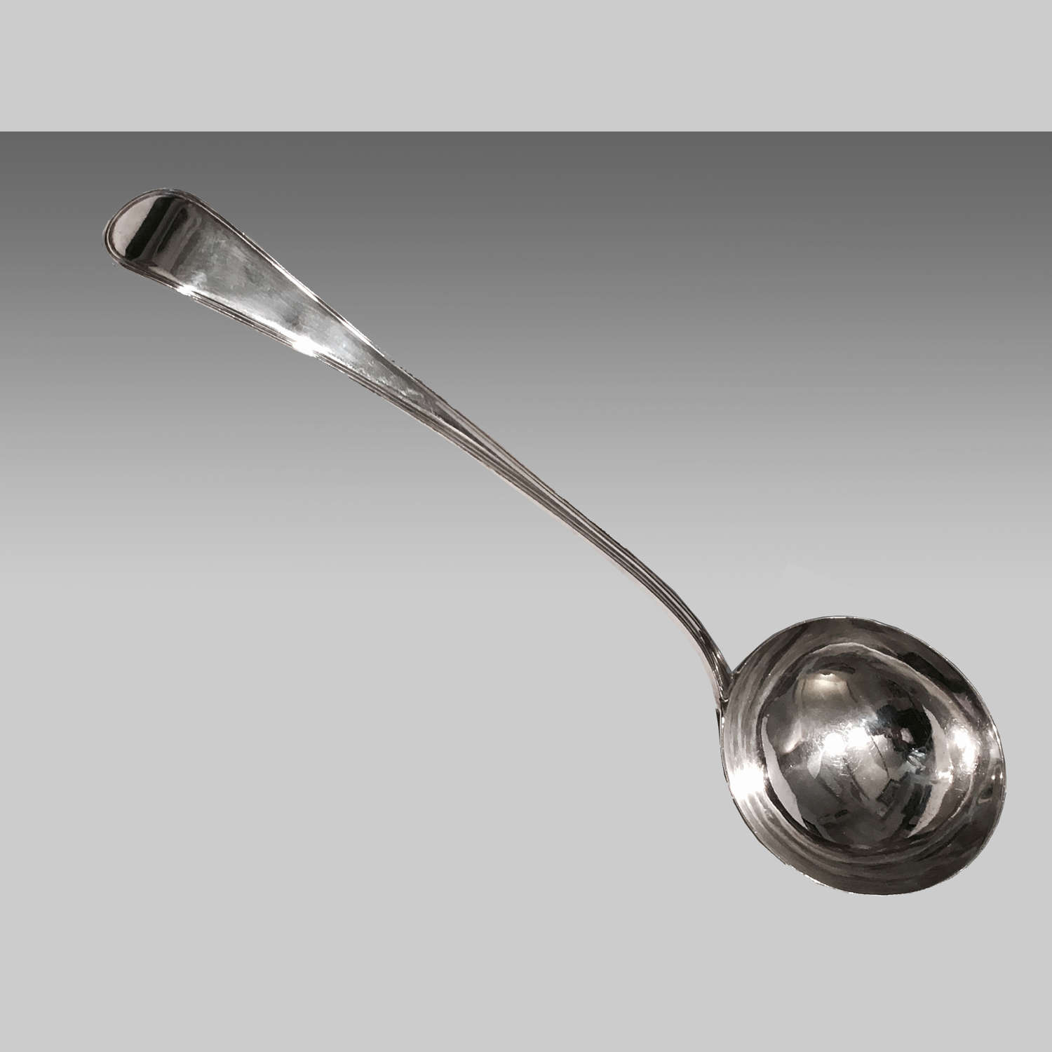 18th century silver serving ladle