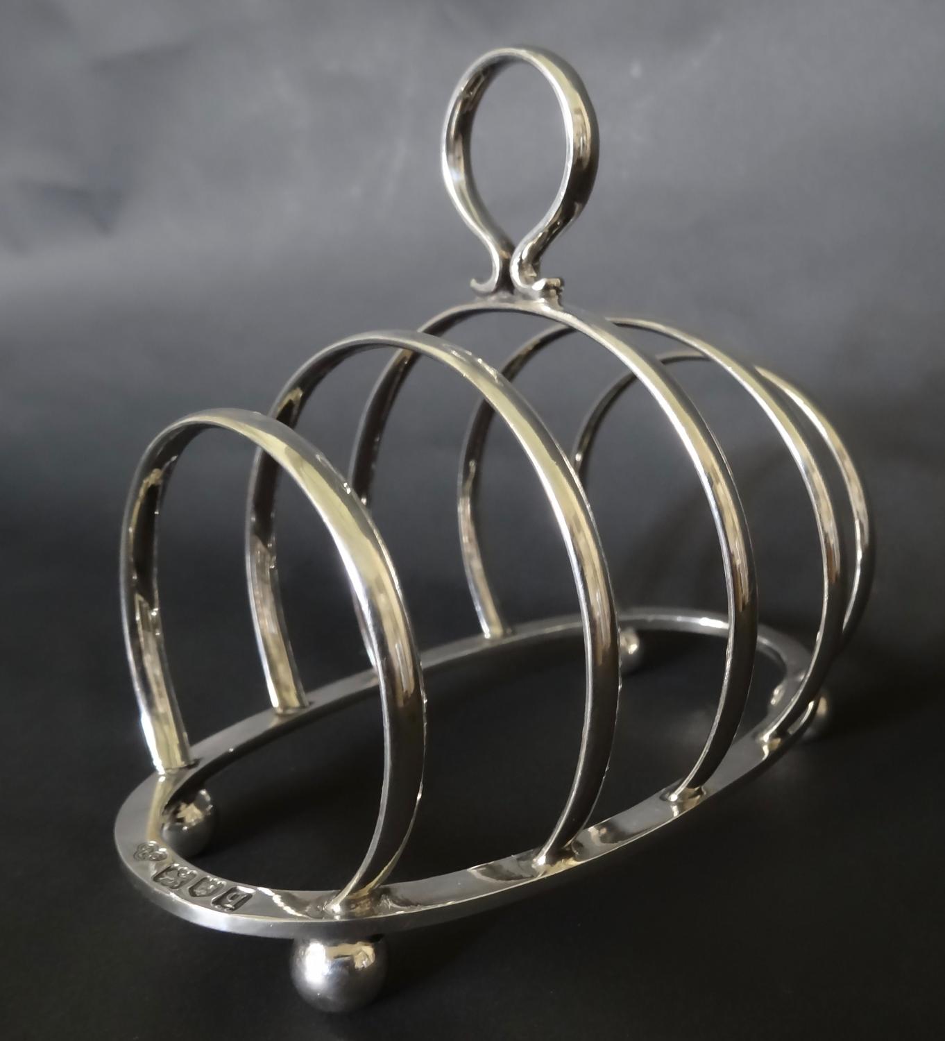 Vintage English silver toast rack
