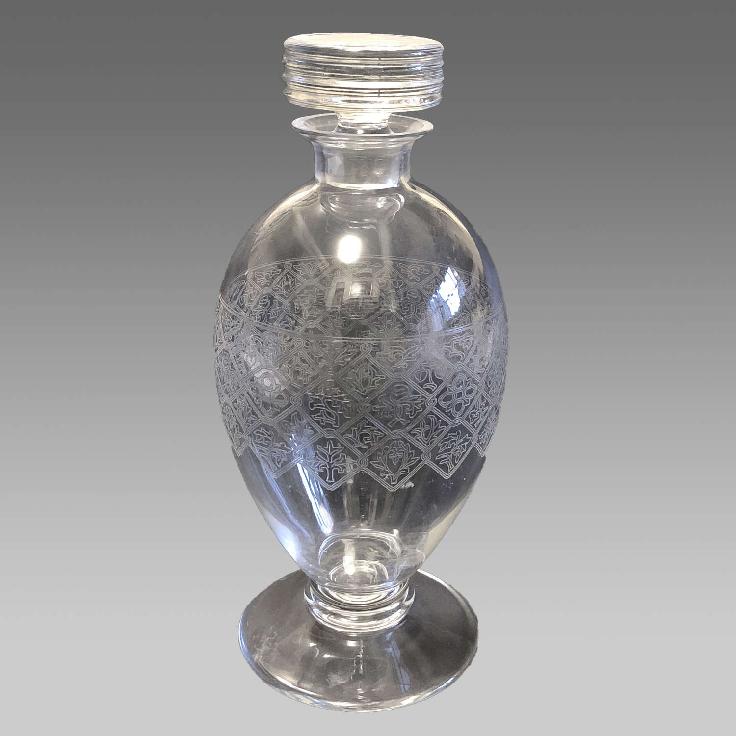 19th century glass decanter