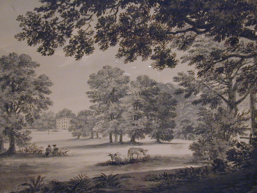 Pair watercolours, Wanstead Grove, Essex by the Hon. Harriet Rushout