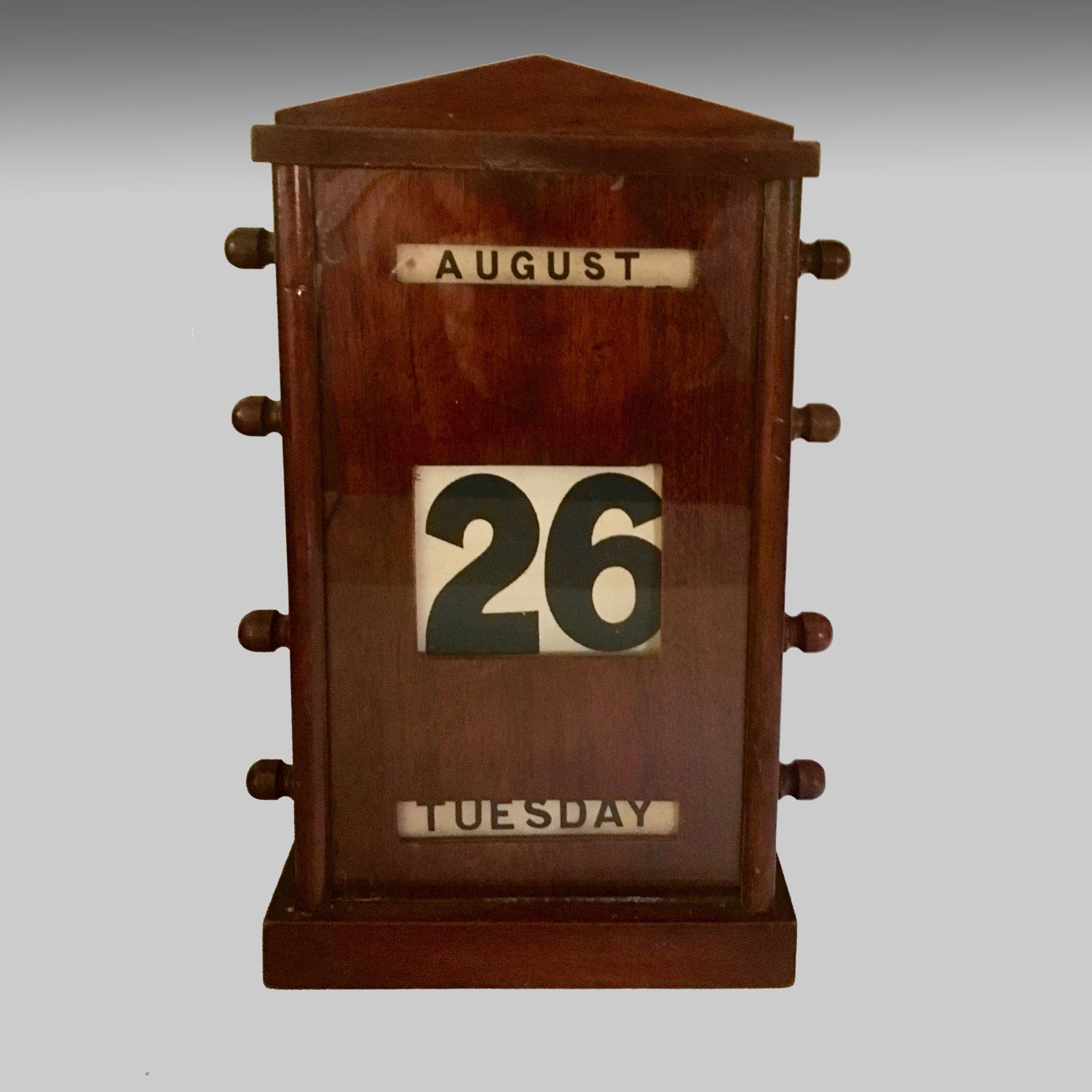 Edwardian mahogany cased perpetual calendar