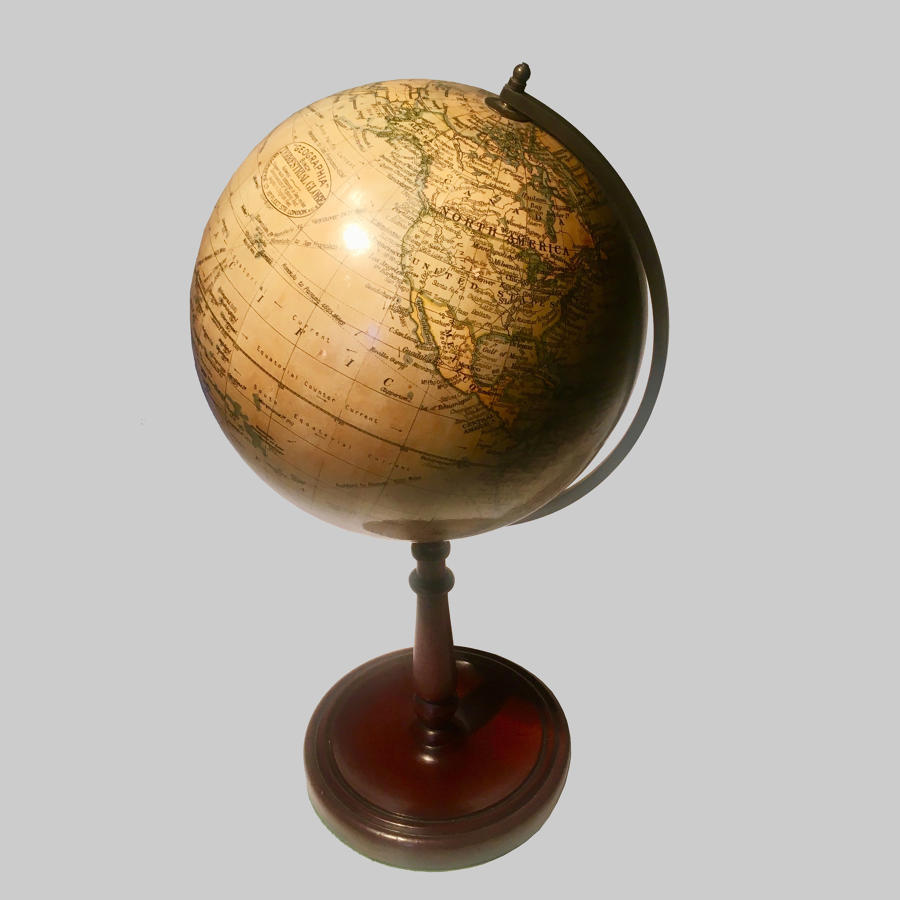 Terrestial globe on mahogany stand by Geographia Ltd.