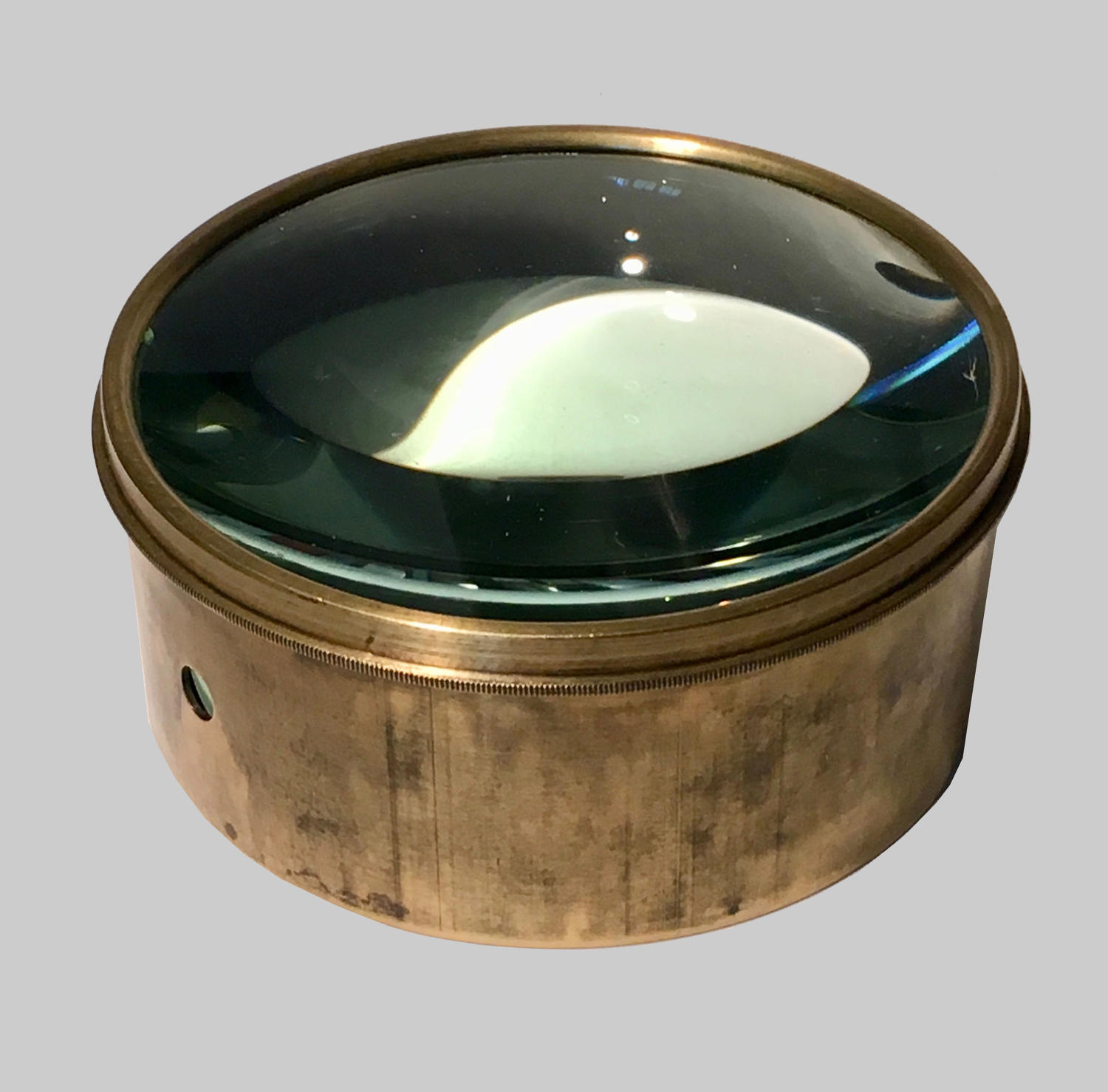 Vintage brass mounted magic lantern condensing lens