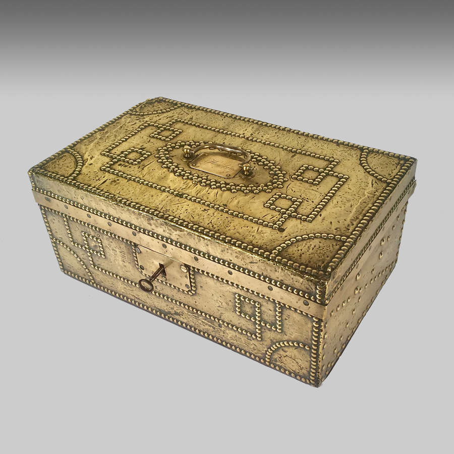 19th century brass bound sailor’s ditty box