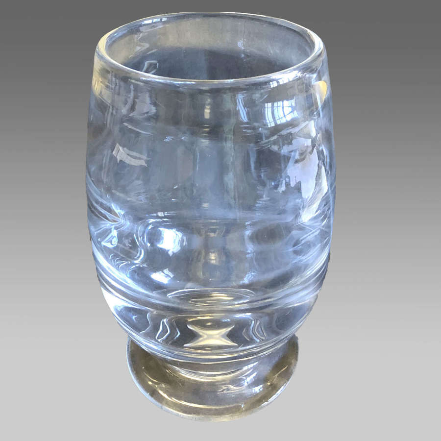 Vintage Whitefriars-type lead crystal vase