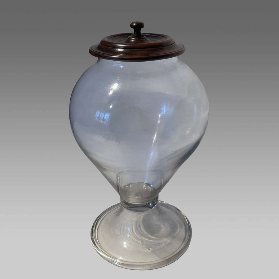 19th century apothecary’s glass leech jar