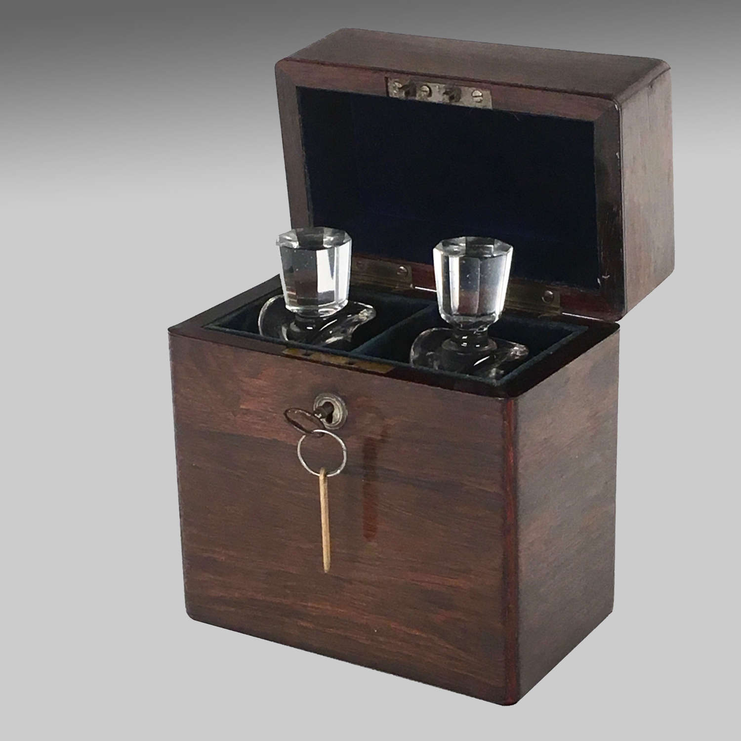 19th century rosewood decanter box