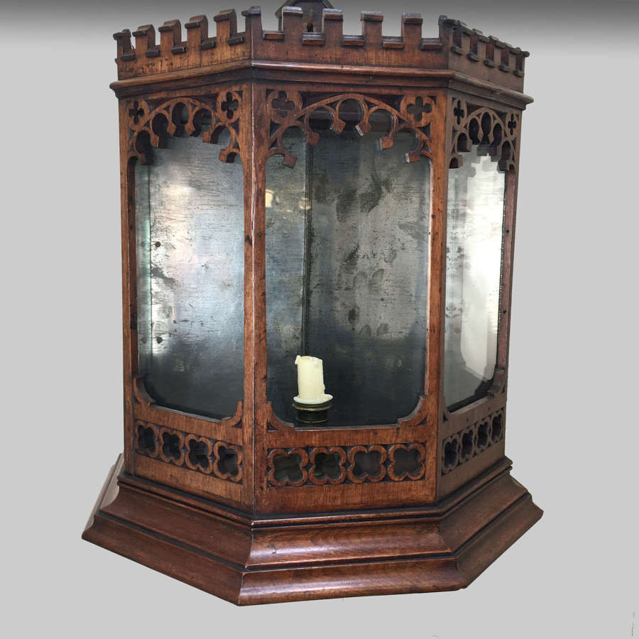 Georgian gothic mahogany hall lantern