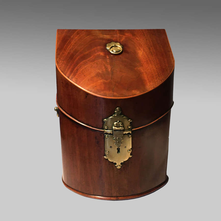 Early Georgian mahogany cutlery box