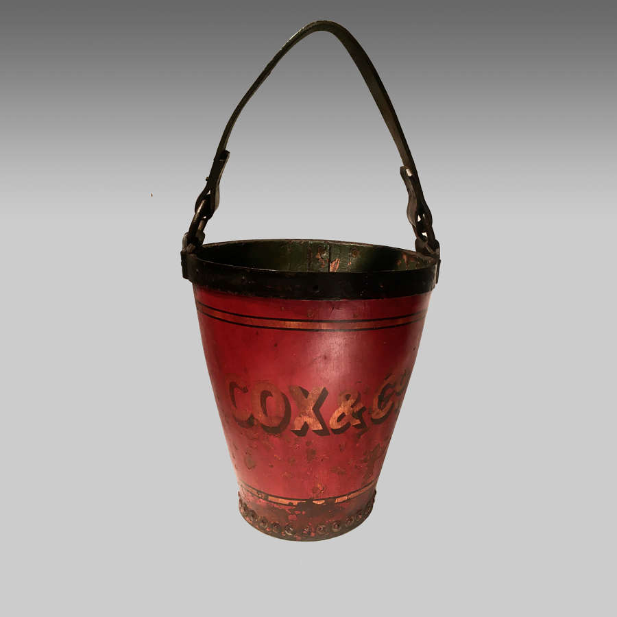19th century leather fire bucket