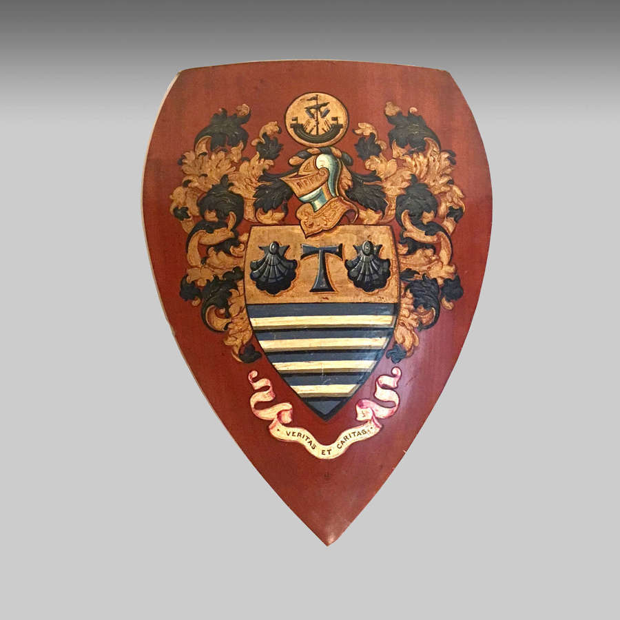 Walnut heraldic armorial shield