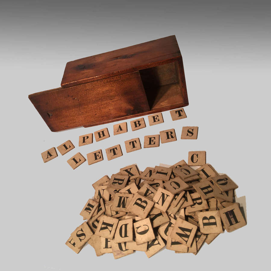 19th century  boxed alphabet spelling letters