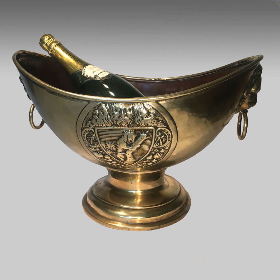 Georgian brass wine cooler