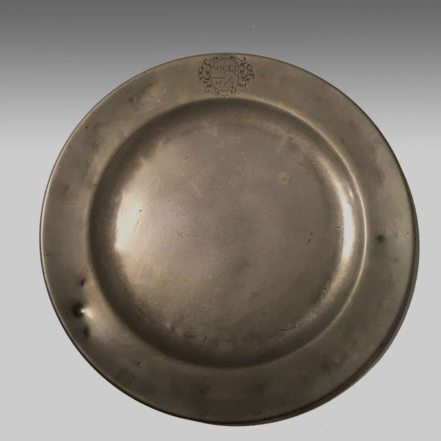 19th century pewter plate by James Dixon & Sons