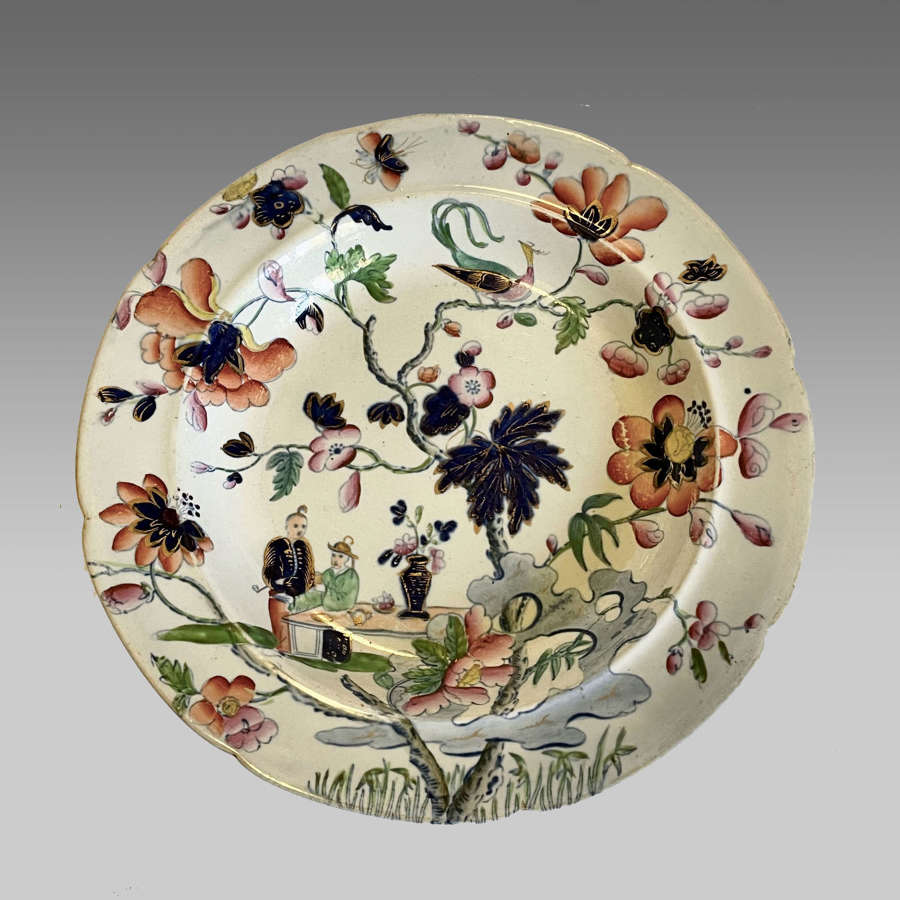 Folch's polychrome stone china soup plate