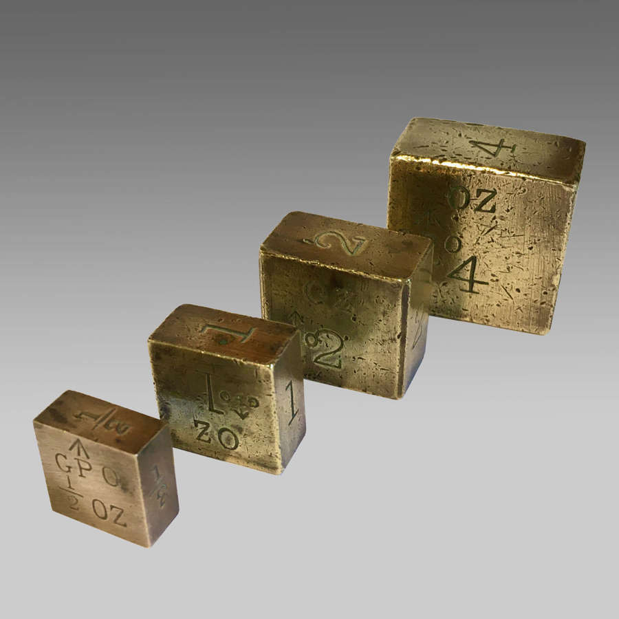 Set of four postal scale weights