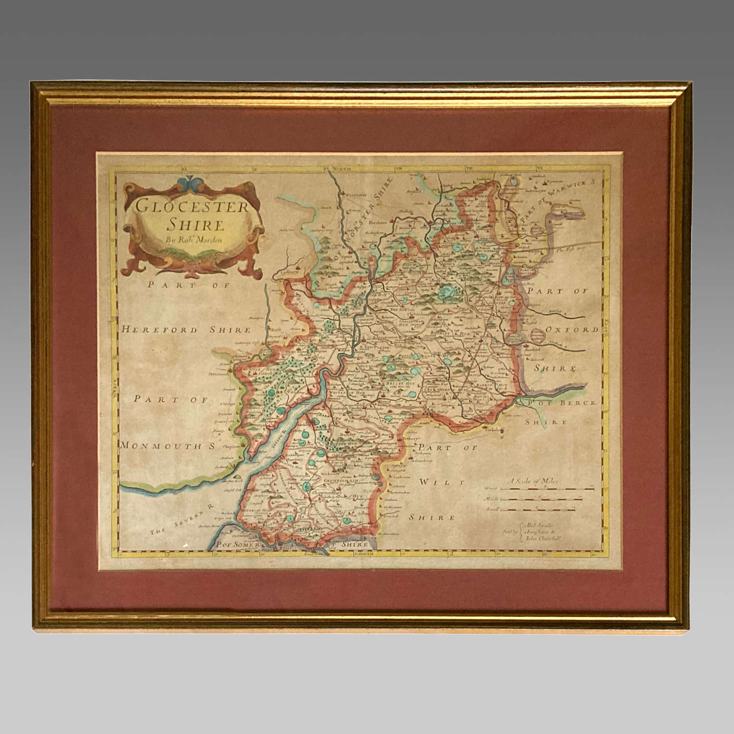 Robert Morden map of Gloucestershire