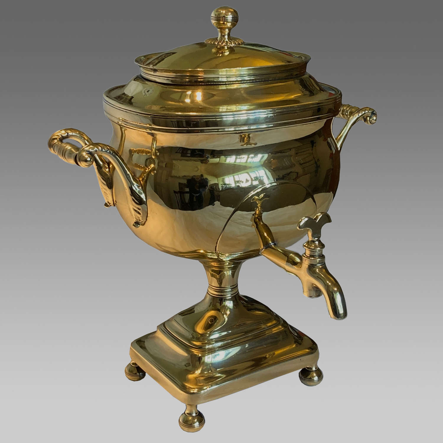 Georgian brass tea urn