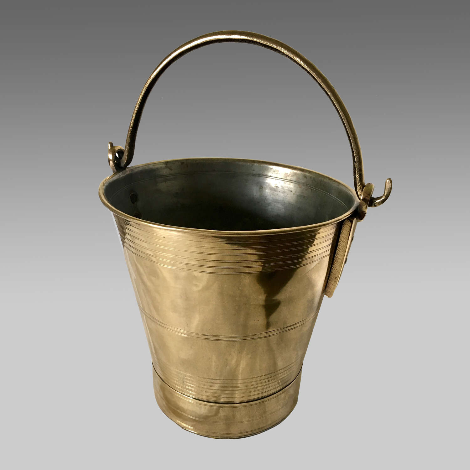 Colonial brass campaign bucket
