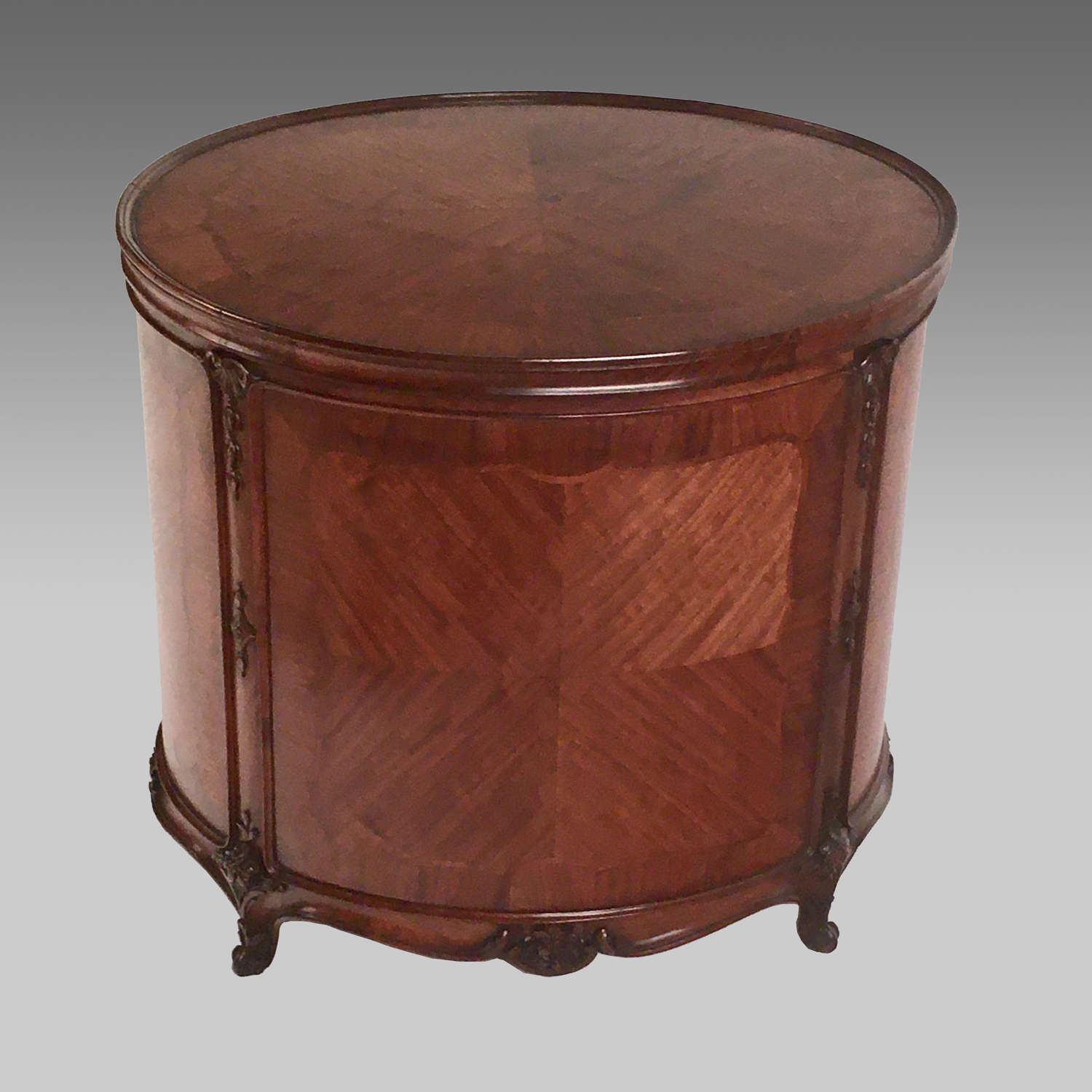 Anglo-French, Louis XV1 style walnut cellarette