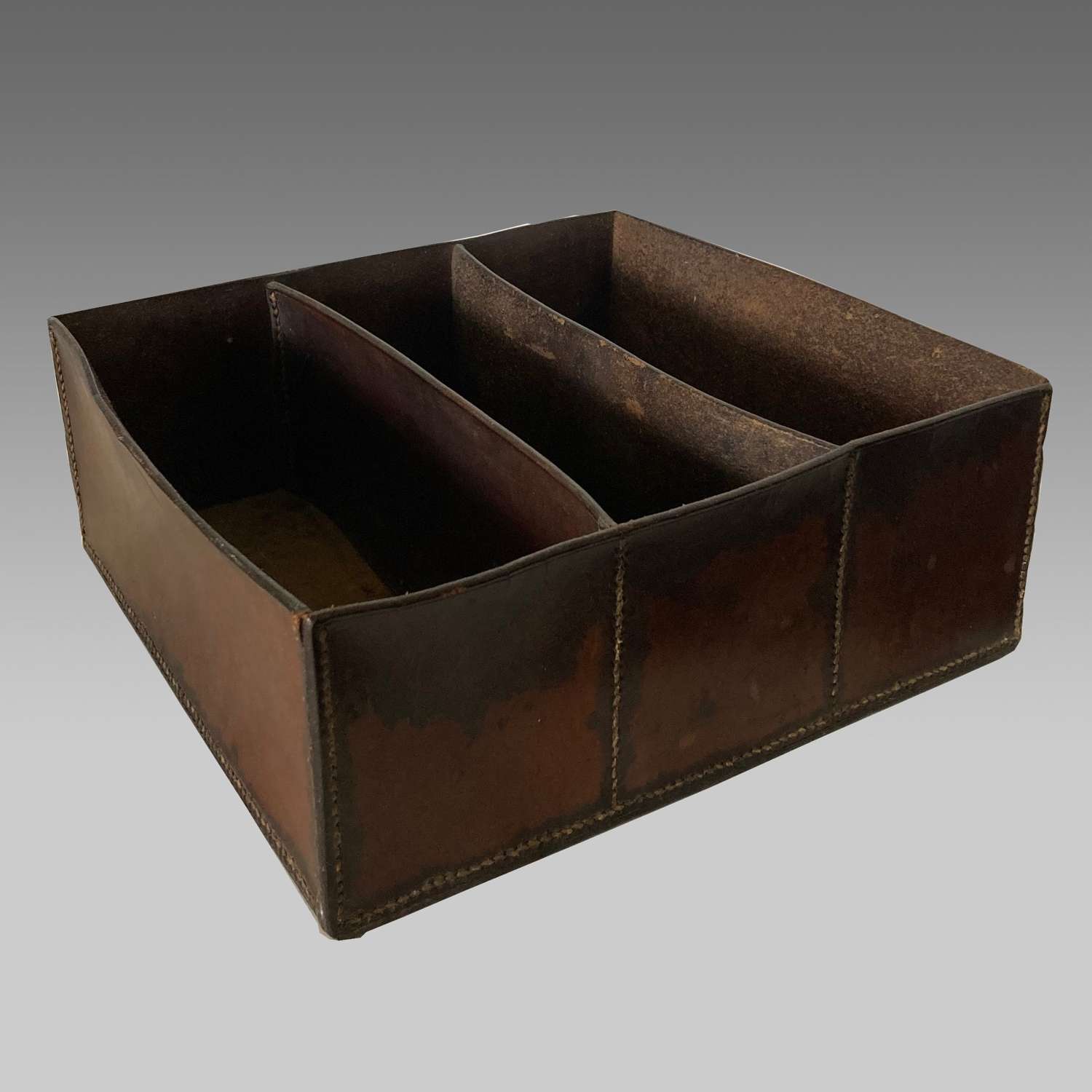 Rare Georgian leather tray