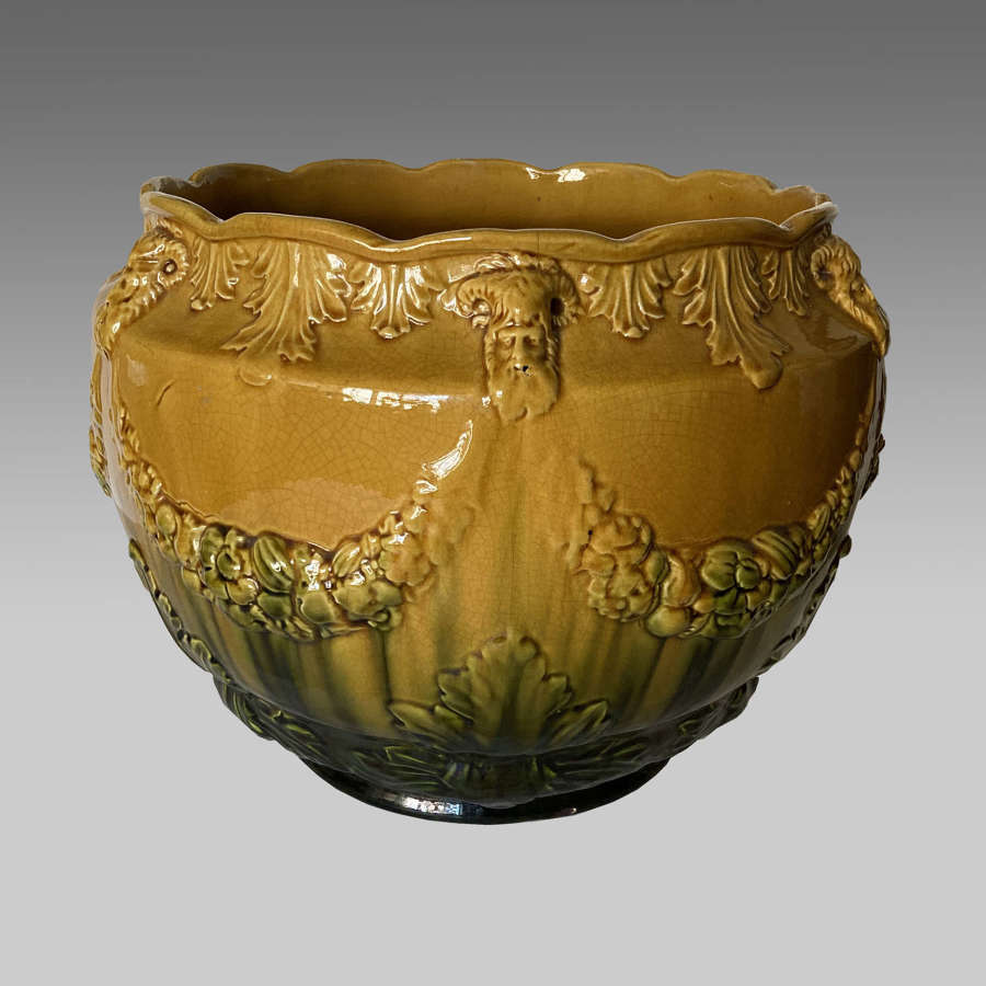 Staffordshire Majolica Pottery Jardiniere, circa 1850 - 1860