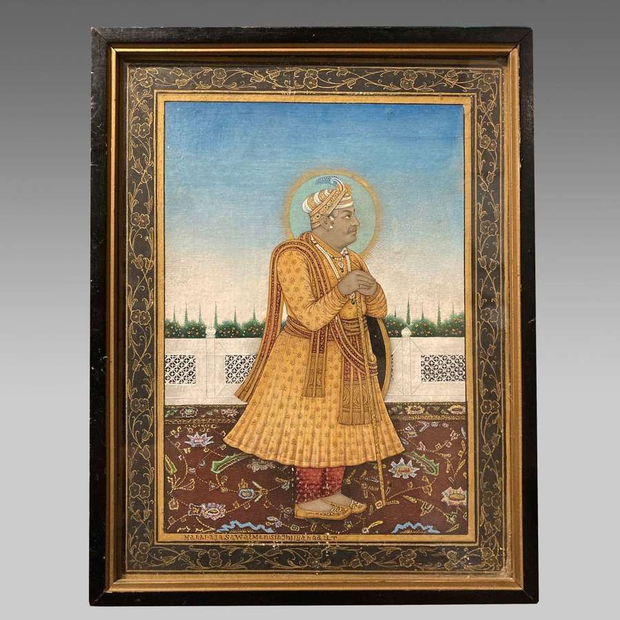 Indian miniature - Maharaja Sawai Man Singh Bahadur