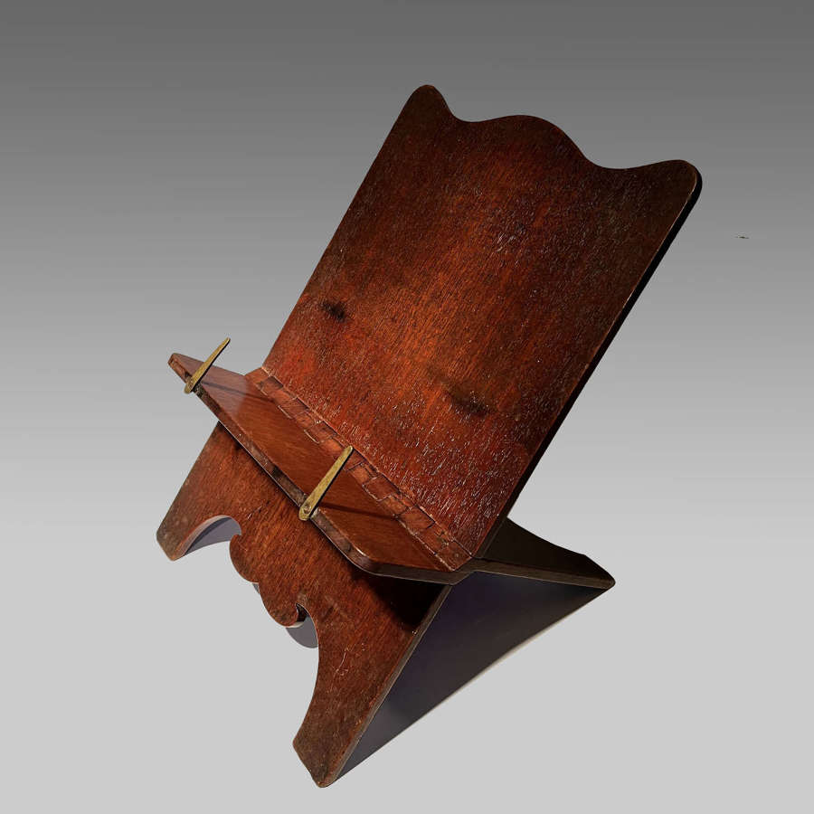 Georgian mahogany folding bookrest by Gates of Brighton
