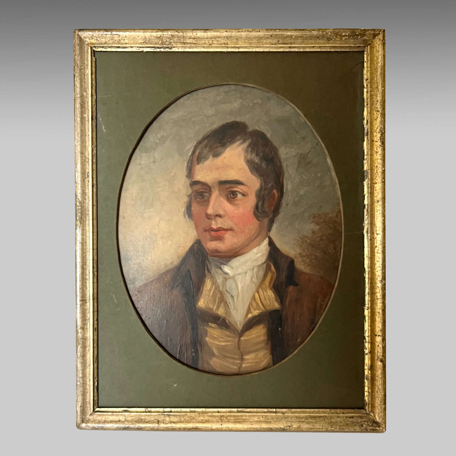 Portrait oil painting of Robert Burns