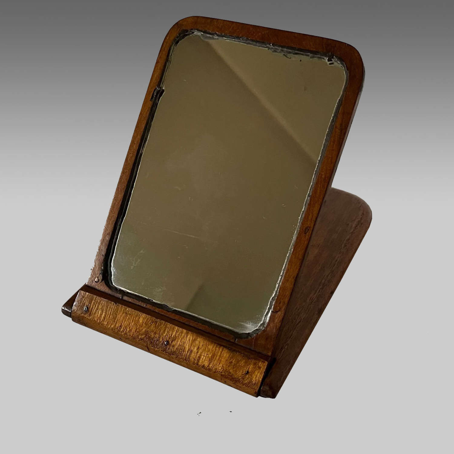 Portable mahogany officer’s campaign kit shaving mirror