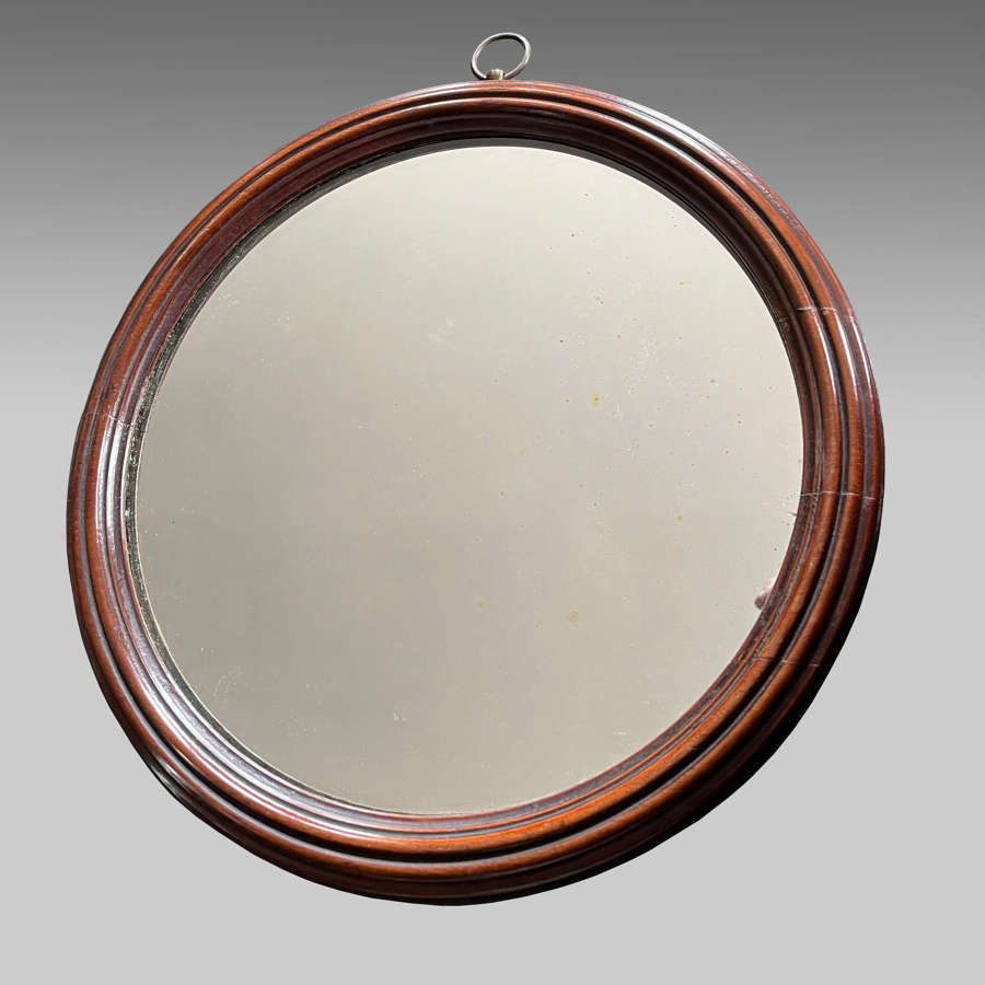Regency mahogany circular mirror