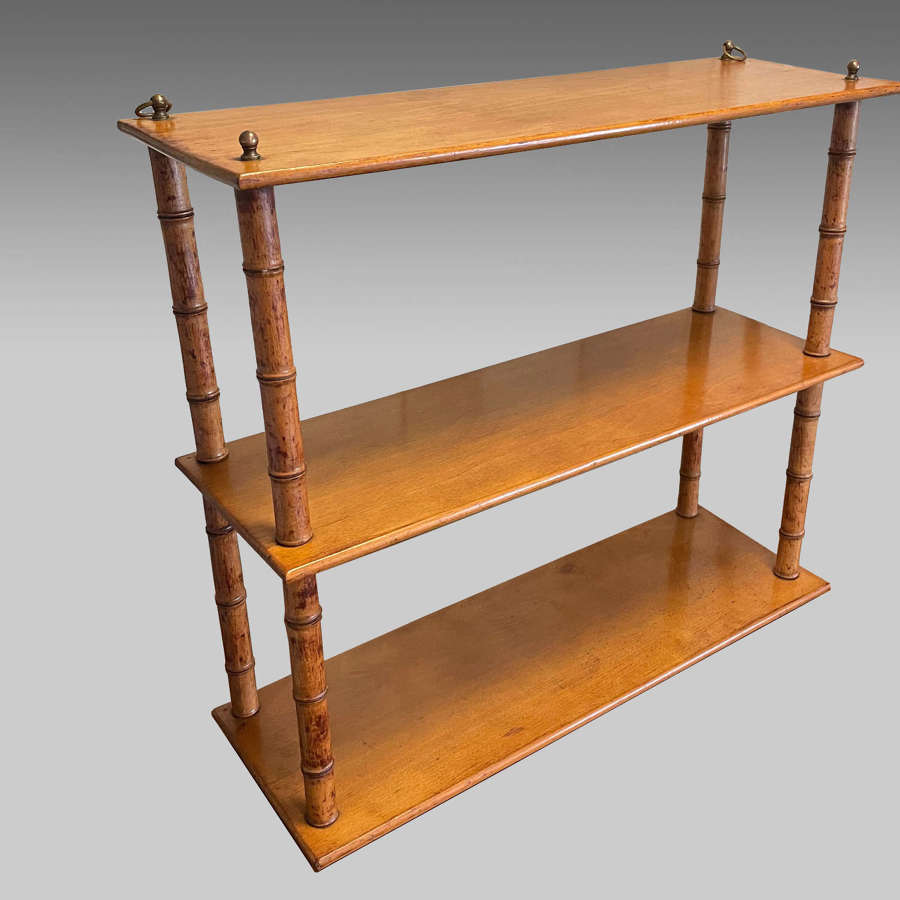 19th century faux bamboo shelves